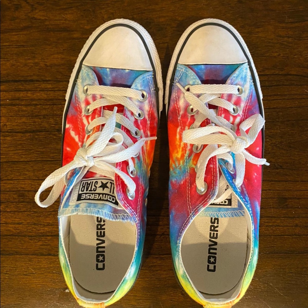Converse Tie-Dye Sneakers - Red, Blue, Yellow